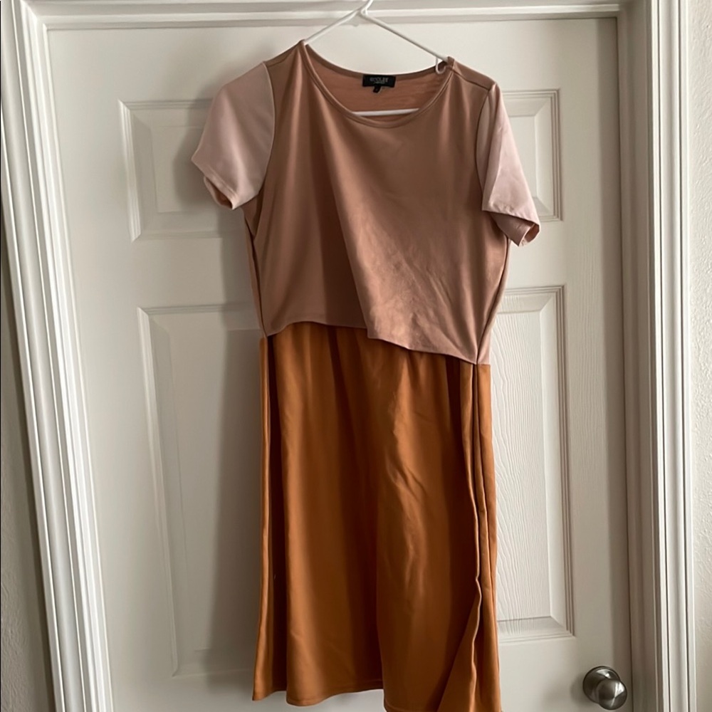 Roolee MOM Pink Raglan Sleeve Midi Sundress